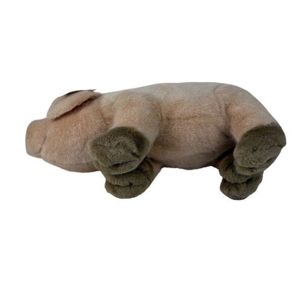 Vintage Dakin Huggables 16” Plush Pig Soft Curly Tail Stuffed Animal Tags Applau - Picture 10 of 10